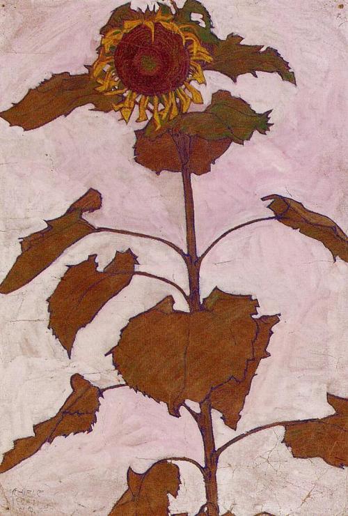 artist-schiele:Sunflower, Egon SchieleMedium:...