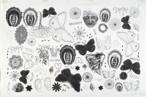 skogsnufa:Kiki Smith, Tattoo Print, 1995