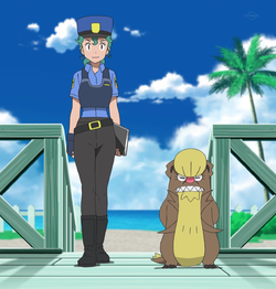 jacemp3:imantana:jacemp3:Alolan Officer Jenny wears a...