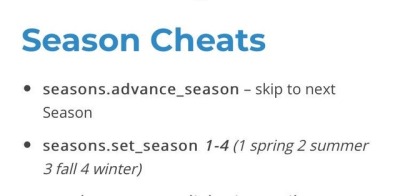 Sims 4 Seasons Cheats