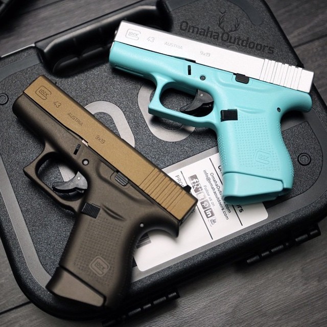 Gunfanatics Glock 43 9mm In Tiffany Blue And Bronze 699 Each