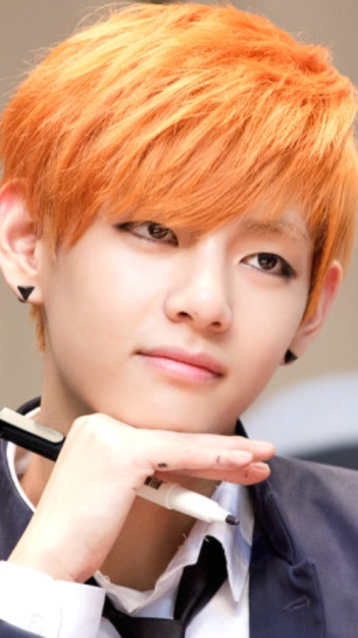 Bts Wallpapers Taehyung Orange Hair Wallpapers Please