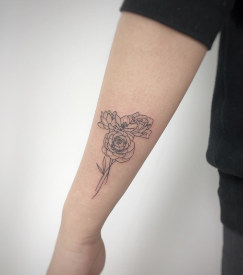 brittany_tattoos small;floral;tiny;flower