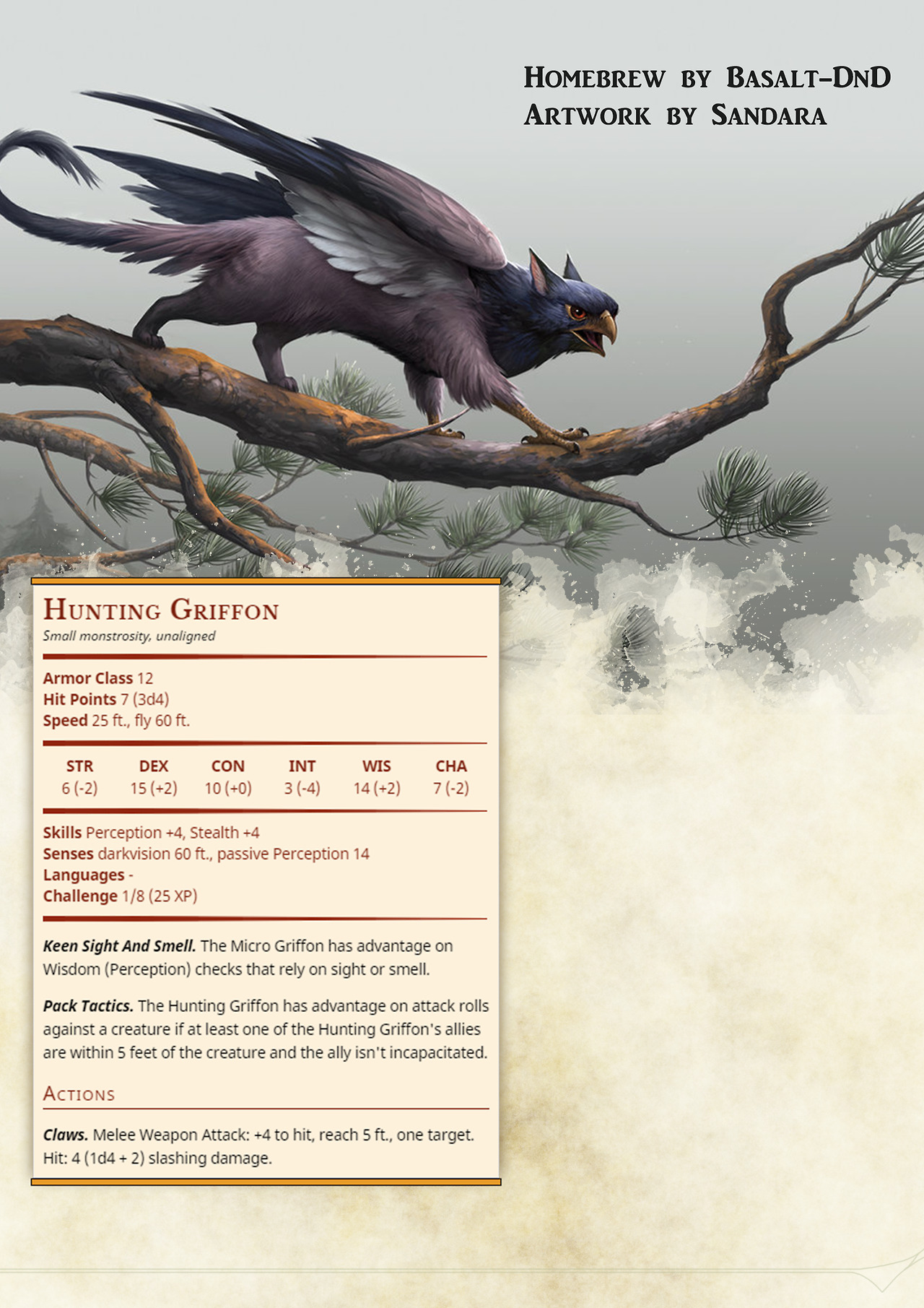 The Grinning Wyrm D&D — Tiny griffons for all of your