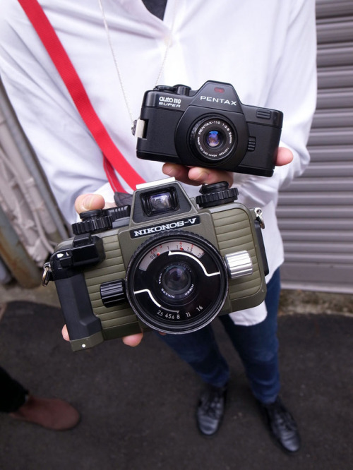 tokyo-camera-style:Shinjuku, TokyoPentax auto 110 SuperNikonos...