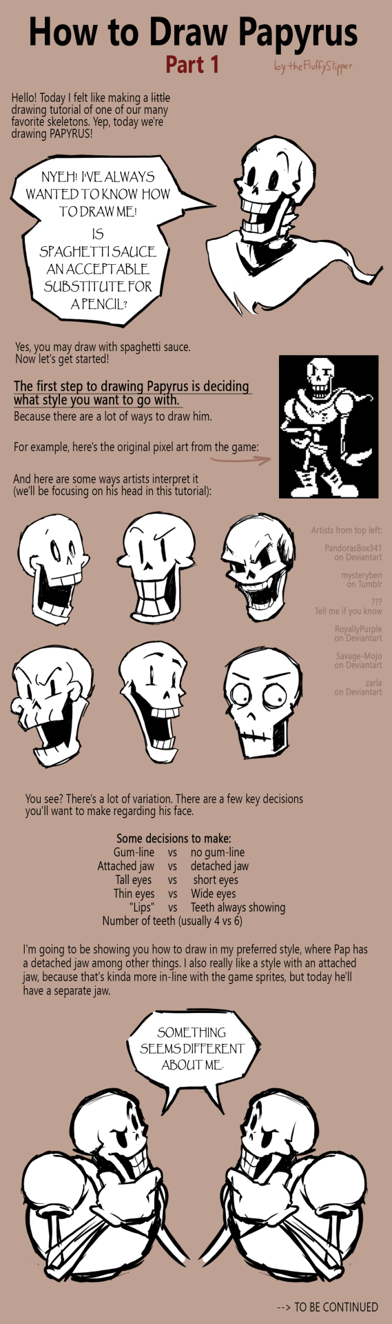 theFluffySlipper — How to Draw Papyrus: a Tutoriel
