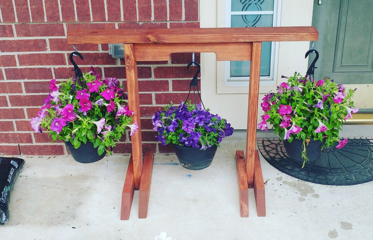 Dad Art — Plant stand for hanging plants. Reclaimed wood... Dad Art — Plant stand for hanging plants. Reclaimed wood... on Stand For Hanging Plants
id=57555