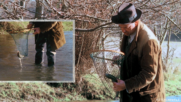 Foyle's War: Enemy Fire: Michael Kitchen: poisoned trout