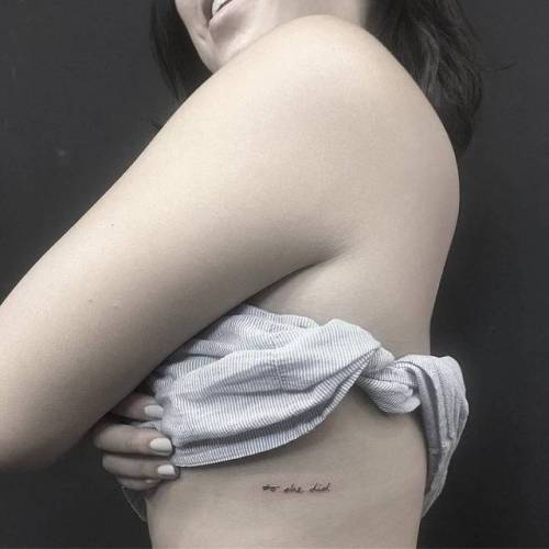 By Jin · Hoa Eternity, done at Mischief Tattoo, Manhattan.... small;jin;languages;rib;tiny;ifttt;little;english;minimalist;quotes;so she did;english tattoo quotes