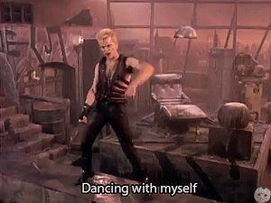 Image result for dancing with myself gif