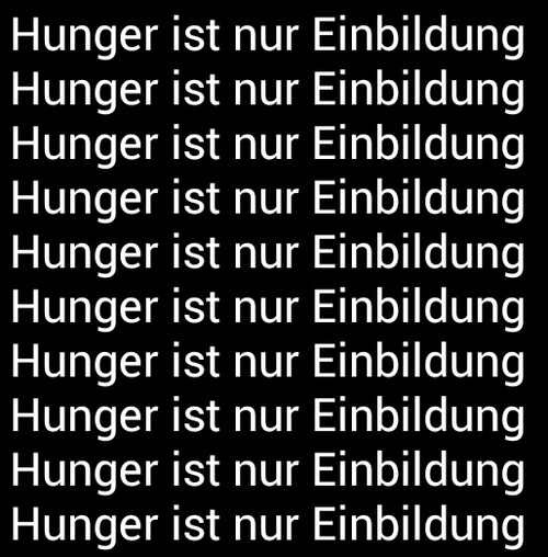 hungern dünn werden ziel erreichen