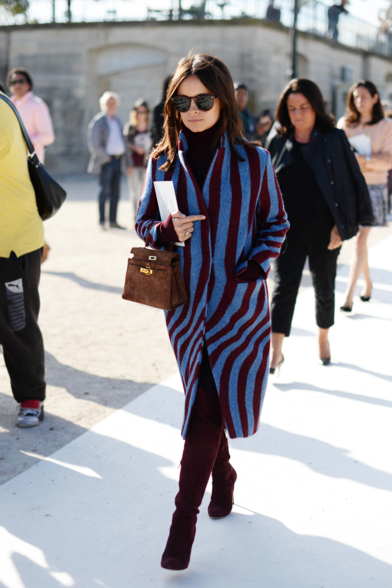 I SPY A SILHOUETTE — Miroslava Duma on her way to the Nina Ricci show...