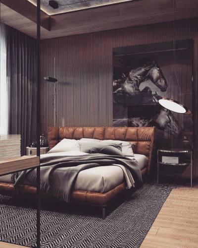 Residence with a contrast in Tbilisi by YØ DEZEEN. #bedroom #interior #interiordesign #design