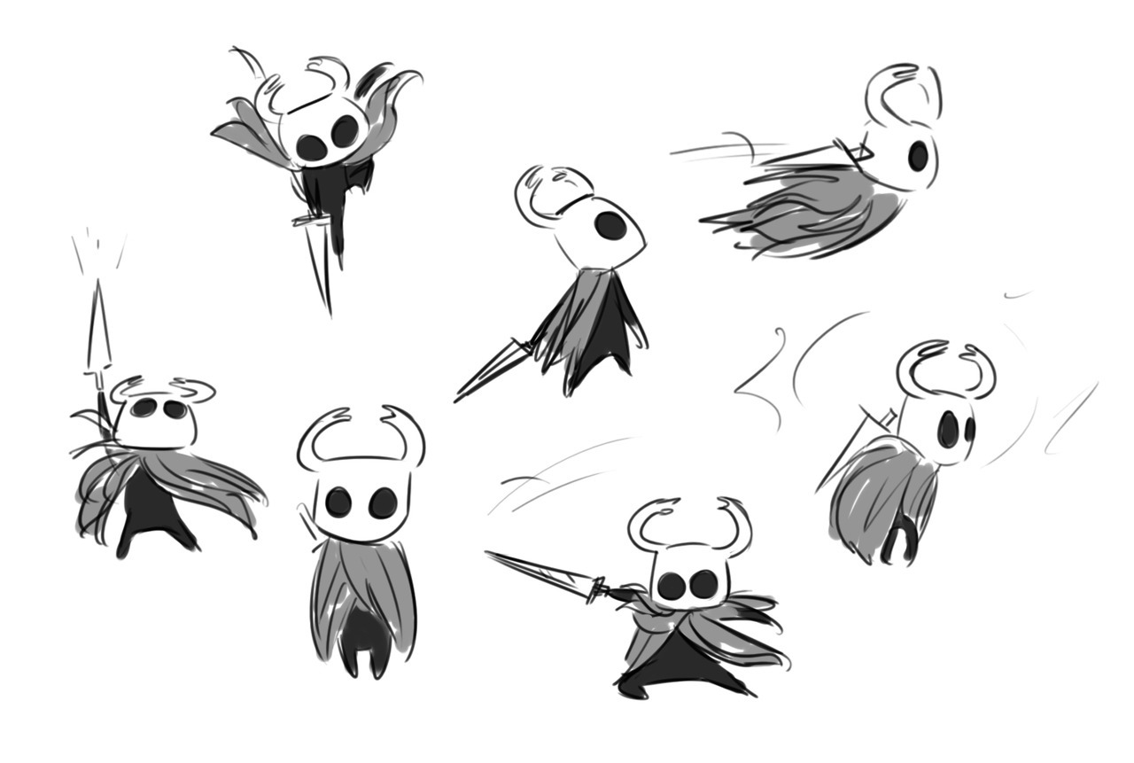 Hollow knight рисунок карандашом