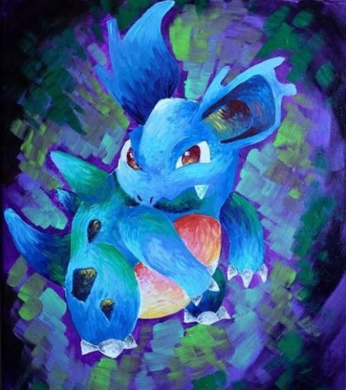 retrogamingblog:Pokemon Paintings made by Mathew Becker