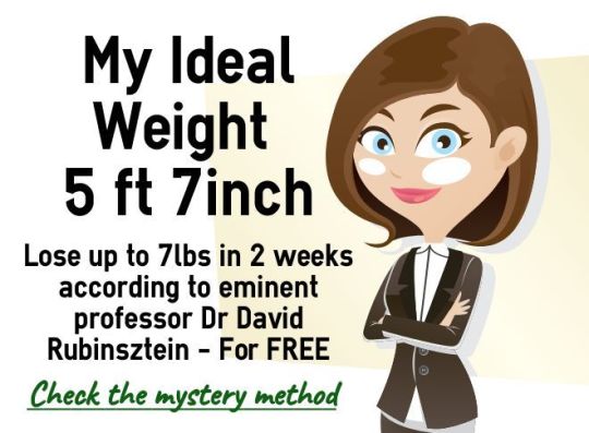 Ideal Average Weight For A Female 5ft-7 inch (170.18cm) 