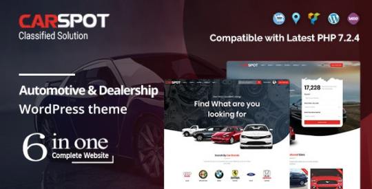 CarSpot v2.2.0 – Automotive Car Dealer Wordpress Classified Theme Nulled