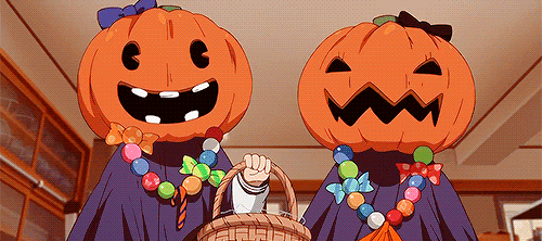 Resultado de imagem para gif kawaiii halloween anime