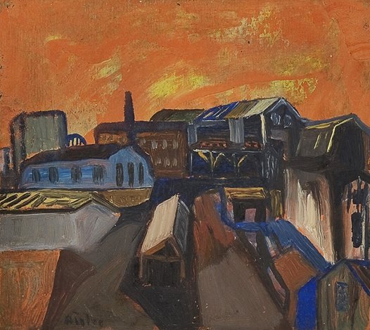 ARTISTIC QUIBBLE | Reidar Aulie (1904-1977) Bylandskap