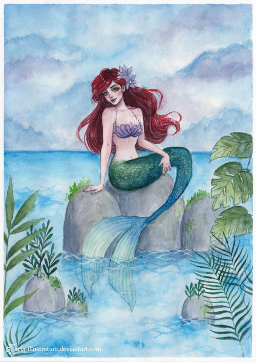 princessesfanarts:The little mermaid by ARiA-Illustration