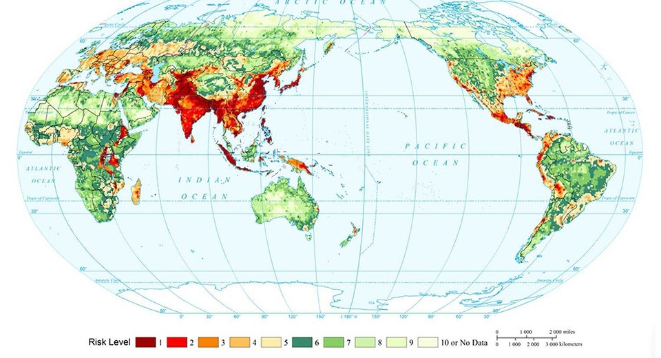 Natural Hazards Today - Global natural hazard risk map