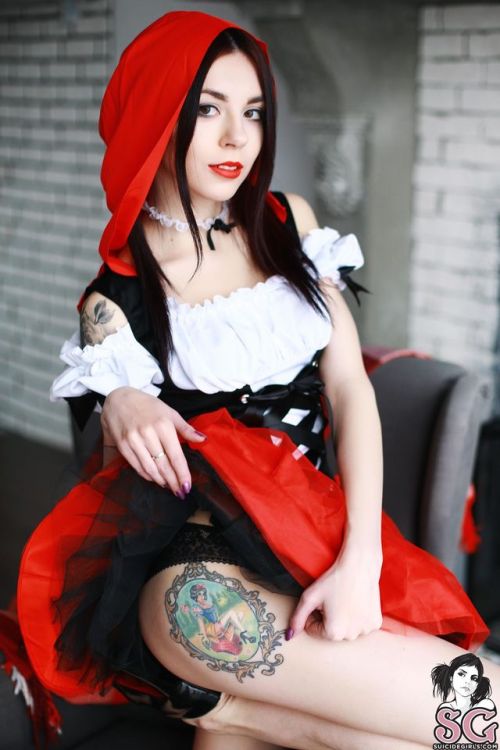 amazinggirlswithtattoos:Ariel Suicide. The Red Riding Hood’s...