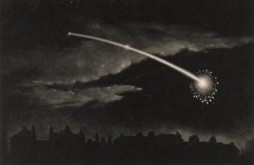 clawmarks:Astronomy: a comet in the night sky - c.1860 - via...