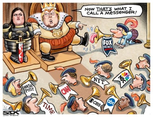cartoon politics political cartoon donald trump lies fake news fox & 039;news& 039;