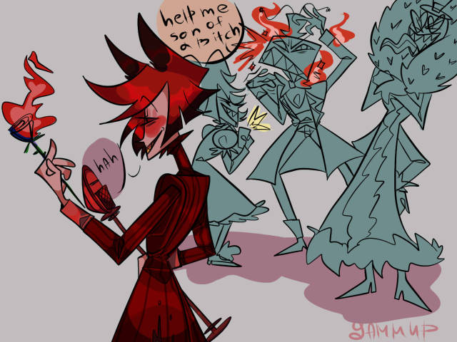 hazbin hotel,my art,vivziepop,alastor,hazbin hotel comics.