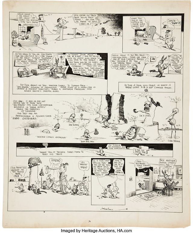 Original George Herriman art for the Krazy Kat...