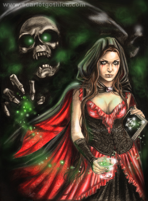 naughtyhalloweenart:absinthe_by_scarletgothica