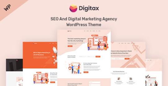 Digitax v1.0.4 - SEO & Digital Marketing Agency WordPress Theme Nulled