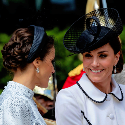 theborbons:Queen Letizia & the Duchess of Cambridge on June...