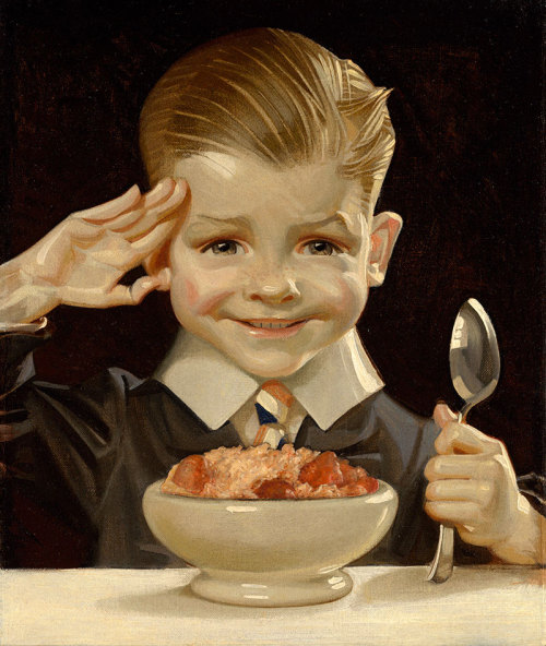 heavenpoison:J.C. Leyendecker, Kellogs kids, 1915-1917, Oil on...