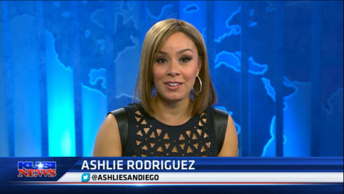 Leather Dress News Reporter Saturday Night In San Diego With Ashlie Rodriguez