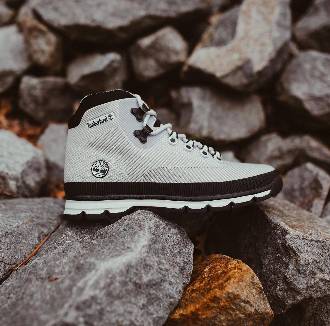 timberland euro hiker jacquard white