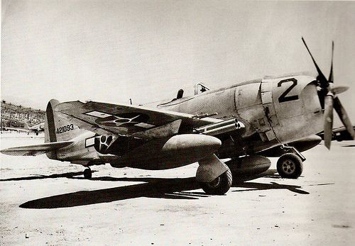 ww1ww2photosfilms:Senta a Pua! The metal finnished P-47...