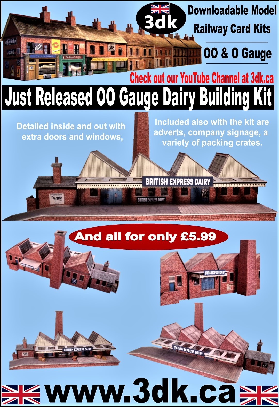 00 gauge model railway buildings