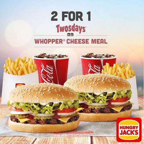 TopBargains — Hungry Jack's 2 for 1 Twosdays - Buy 1 ...