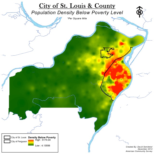 Population density and poverty in St. Louis county Maps on the Web