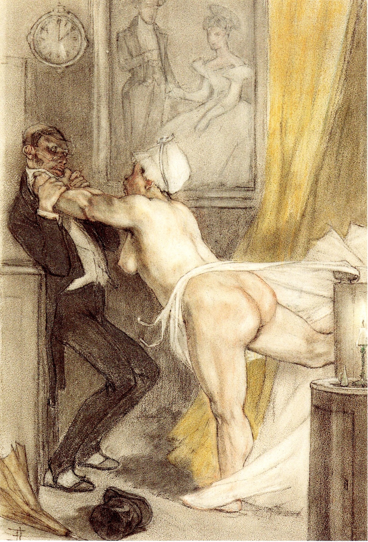After midnight (The return to love the lack of it). Flicien Rops (1833-1898)
