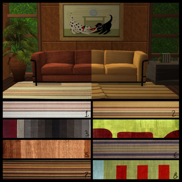 My Creations, SIMS 2 - 40 Recolors of “Just Rug” Mesh[[MORE]] I...