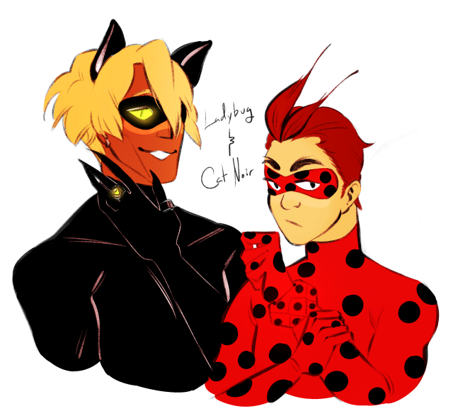 _ﾉ乙(､ﾝ､)_, the miraculous ladybug klapollo au me n ace...