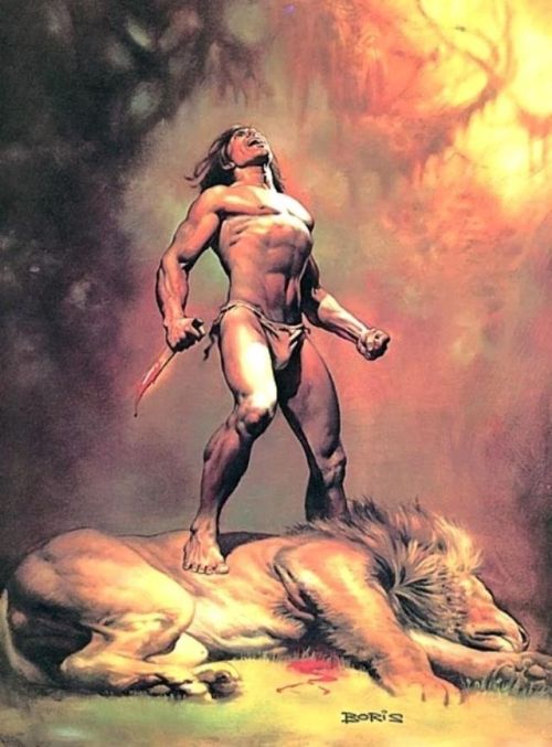 meninfantasyart:Boris Vallejo appreciation postTarzan cover art...