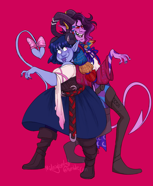 midnigtartist:Terrible Tiefling Twosome