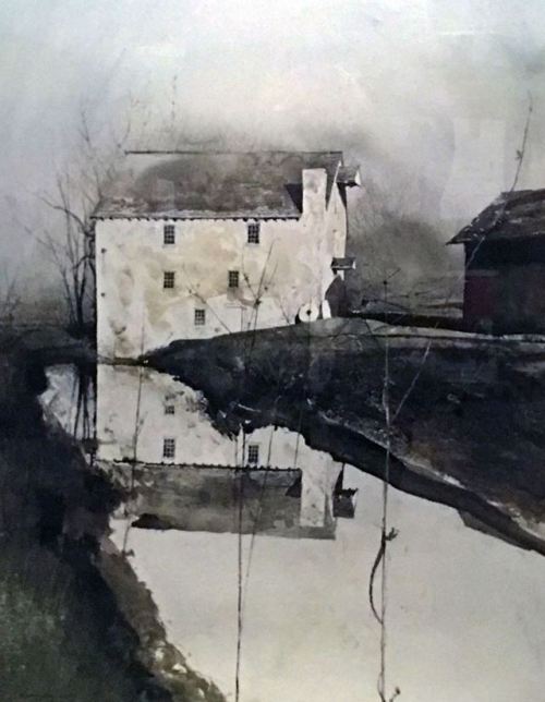 fravery:Andrew Wyeth (USA 1917-2009) Grist Mill (!979)...