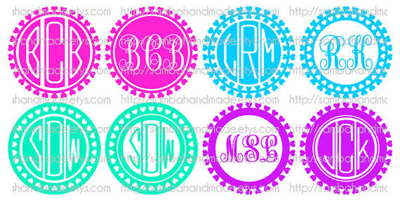 Download Dutch SVG Designs — Set of 8 monogram heart frames ...