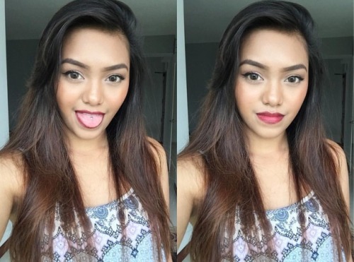 exaltedroses:Cute malay girl with a tongue stud on bigo...