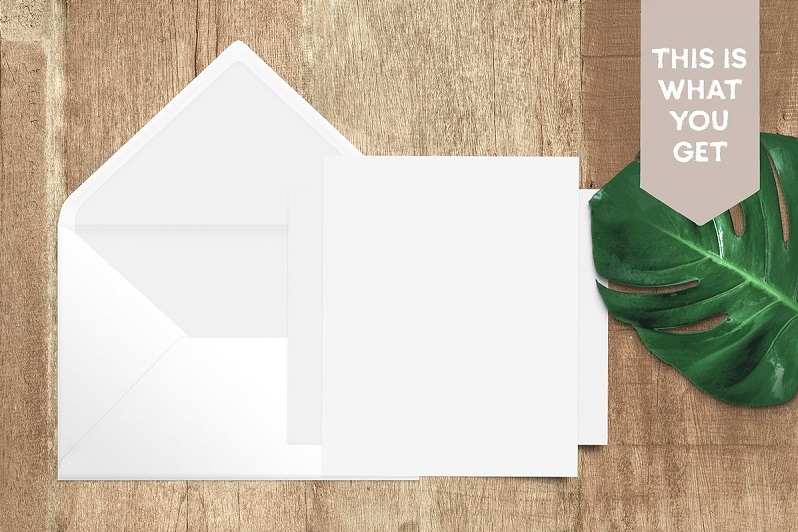 Download DESIGN MOCKUPS - Card + Envelope 5 Mockups Set set of 5 mockups...