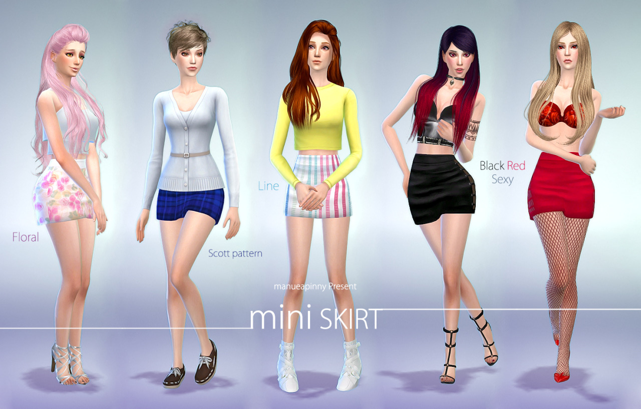 manueapinny: mini SKIRT Available for download :) - Sims 4 CC Finds